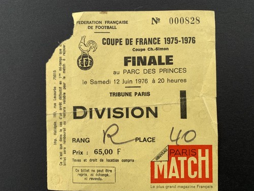 Ticket finale coupe - coupe, france