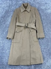 Sportmax By Max Mara Overcoat Womens 8 Brown Wool Wrap *