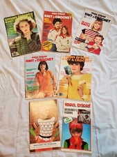 Lot Of 7 Vintage 1970s-80s Mon Tricot Knit And Crochet Fashion Magazine