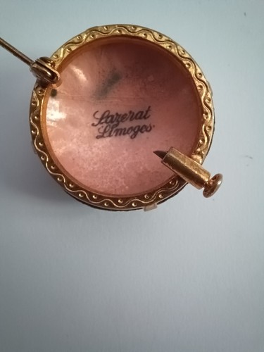 Rare broche sazerat limoges - broche,