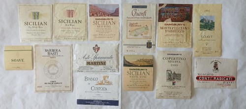 Lot etiquettes de - etiquettes, vins