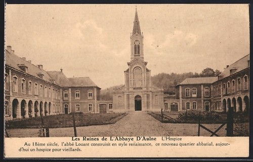 Cpa aulne les ruines de - aulne,,