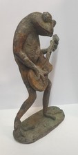 GRENOUILLE MUSICIEN EN FONTE