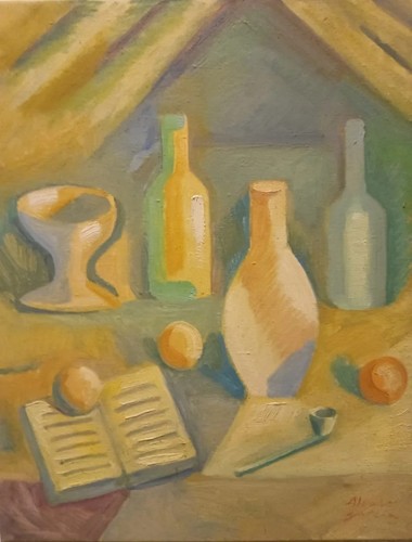 Tableau ancien huile nature - ancien,