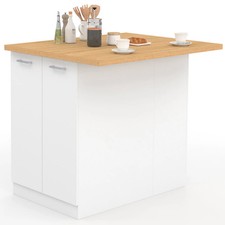 Ilot central IVO 100 cm blanc