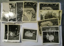 LOT DE 12 ANCIENNES PHOTOS COLLECTION 1945-1951 ENFANTS ET POUSSETTES ANCIENNES