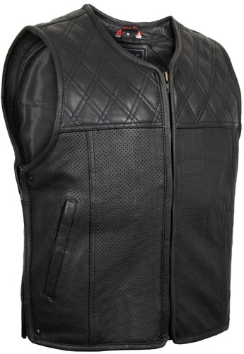 Gilet biker homme cuir - biker,