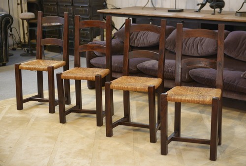 Ensemble chaises en - chaises, orme