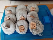 Mohair lot de 9 pelotes berger du nord kid mohair n 5 gris pale 50 g neuves