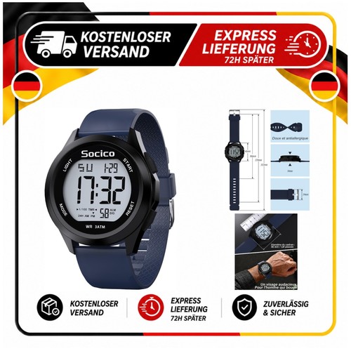 Montre numérique sport - montre,