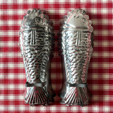 Ancien Moules à Chocolat en Forme de Poisson - en Fer Blanc - Déco Cuisine