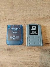 Lot 2 cartes mémoires / carte memoire Ps2 et Ps1 / 8 MB