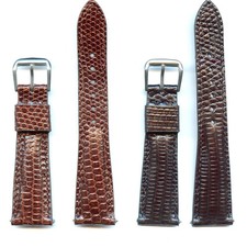 Élégant Gay Frères Véritable Lézard Sangle, Cuir Doublé 18mm 19mm 20mm 22mm