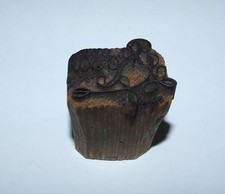 Original et ancien tampon en fer support bois prénom Rosa vers 19/20e