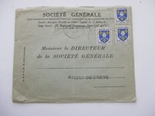 VIEUX PAPIER LETTRE DE LA SOCIETE GENERALE A PARIS 75 A FLERS ORNE 61 