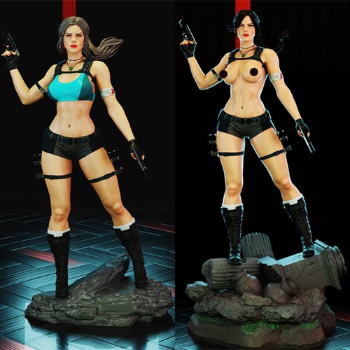 Lara croft printing figure - printing,