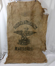 Antique and Rare MARSEILLE Southern Semolina Rice Canvas Bag