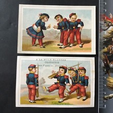 2 Chromos Soldats Cantinière