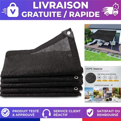 Filet ombrage noir 2 m - d'ombrage,