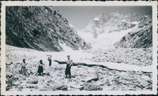 France, Glacier des Étançons, visitors, 1937, vintage silver print vintage silv