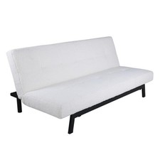Canapé Convertible Bouclette "Bodil" 180cm Blanc