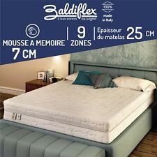MATELAS 140X190 160X200 70X190 A MEMOIRE DE FORME HAUTEUR 25 CM 9 ZONES PREMIUM
