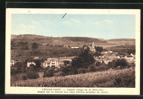 Cpa étang vergy - cpa, coquet