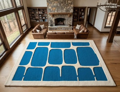 Tapis salon géométrique - tapis,