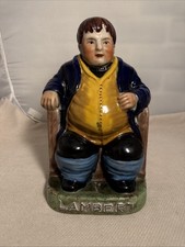 VTG  1880 Staffordshire Daniel Lambert Ceramic Figurine RARE 10” Tall