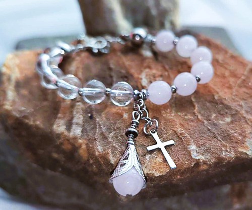 Bracelet pierres cristal de - pierres,