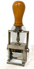 Antique Perpetual Date Ink Stamp + Jardon Chalonvillars Cheese Pub