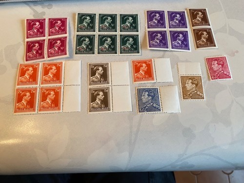 Lot timbres belges anciens - lot,