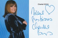 CHANTAL GOYA: Signed Singer World - Autograph Original Authentic / Photo.