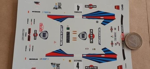 Décalcomanie vin lancia - 1/43,