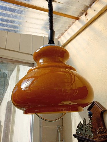 Suspension lustre verre - suspension, marron