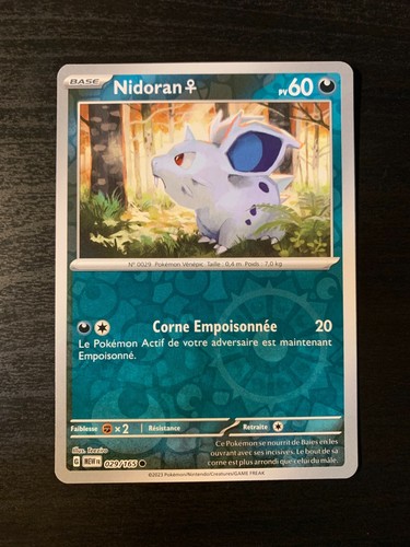 Carte pokémon reverse nidoran - carte,
