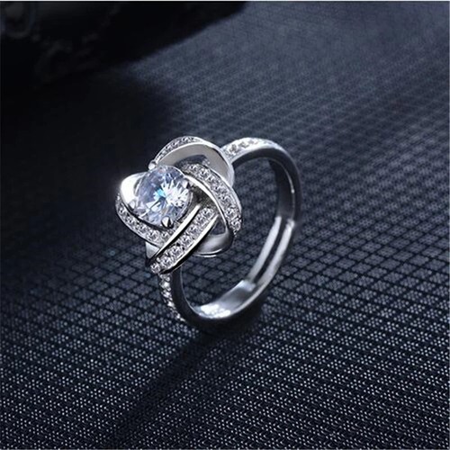 Bague femme bague zirconium