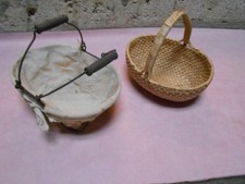 lot de 2 petits Anciens panier
