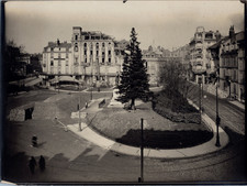 France, Nancy, First World War, bombings Place Thiers vintage silv