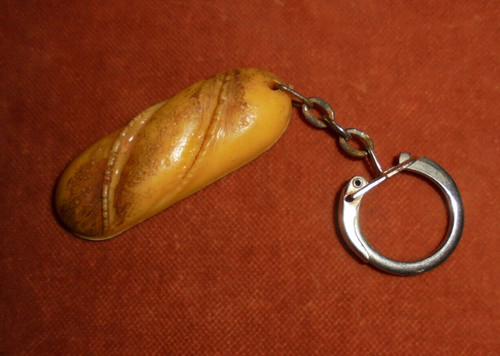 Porte clés joli pain - pain, 3d