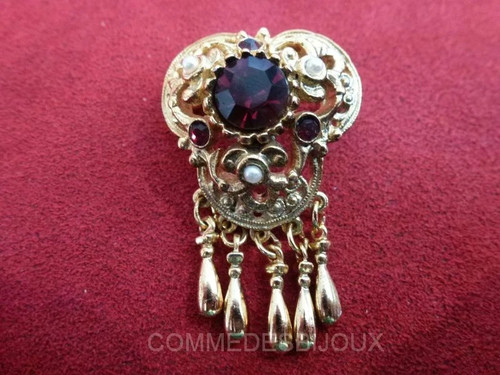 Broche vintage style victorien - broche,