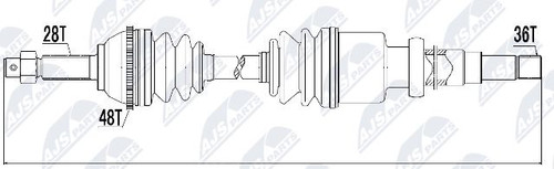 Arbre transmission pour - de,