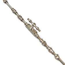 NICKEL 110" long total CREMONE solid Rustic hand made brass Heavy Small T piece