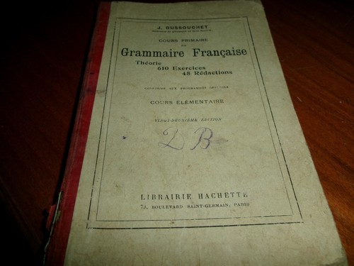 Ancien livre scolaire cours - scolaire, "cours