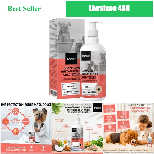 Shampoing anti puces chien - shampoing, &
