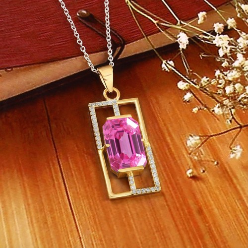 Pendentif rubis rose - rubis, en