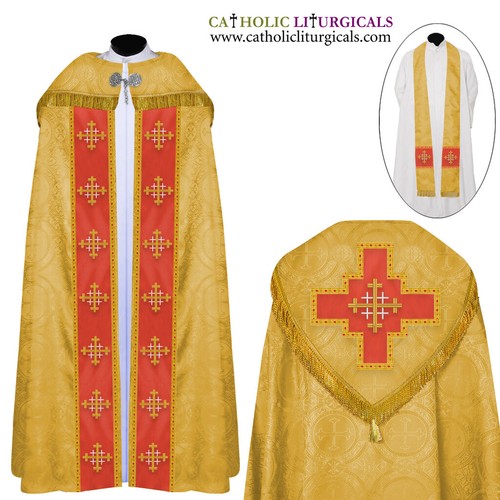 Ensemble chape étole jaune - chape,