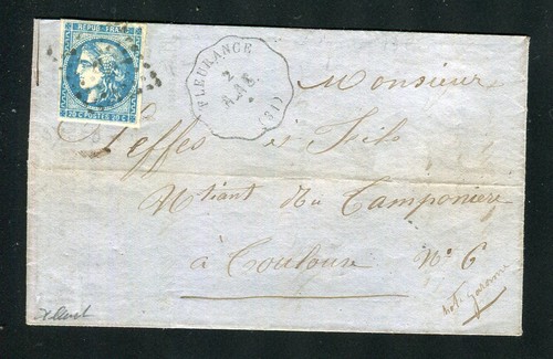Rare lettre fleurance pour - lettre, de
