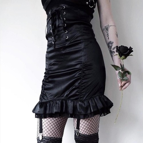 Jupe gothique skinny taille - jupe,