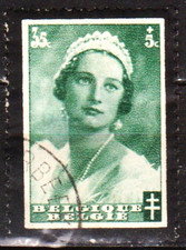 Stamp/ BELGIQUE TIMBRE N° Y & T 413 de 1935  Mort Reine Astrid  Oblitéré